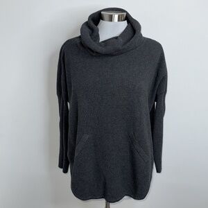 Planet By Lauren G Women's One Size Pima Cotton Waffle Cowl Sweater Gray